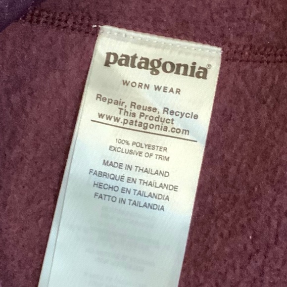 Women’s Sz L Patagonia Better Sweater Pullover 4 snap front Color=Balsamic - Picture 6 of 7